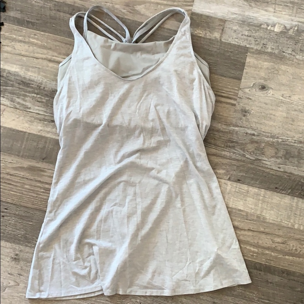 Athleta 2-in-1 training tank/bra combo-grey Md